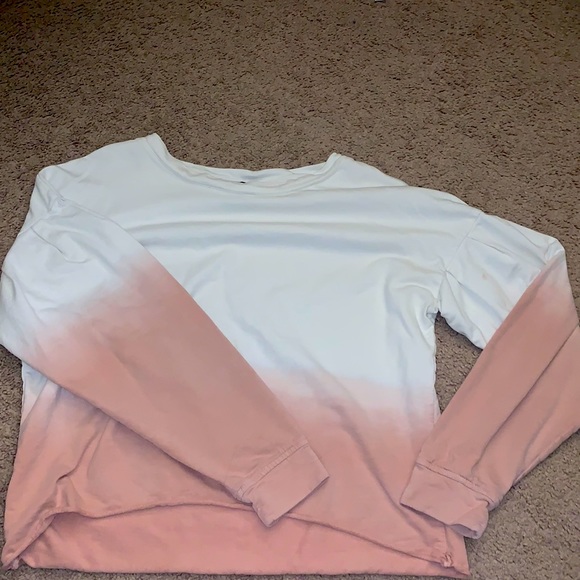 Pink and white ombré long sleeved top - Picture 1 of 3